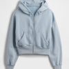 Bluza z kapturem VintageSoft z zamkiem błyskawicznym i klinem