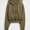 Bluza z kapturem VintageSoft z zamkiem błyskawicznym i klinem