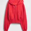 Bluza z kapturem VintageSoft z zamkiem błyskawicznym i klinem