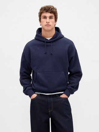 Bluza z kapturem z bardzo grubej tkaniny frotte
