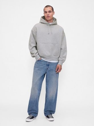 Bluza z kapturem z bardzo grubej tkaniny frotte