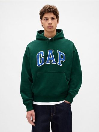 Bluza z kapturem z grubego materiału frotté z logo