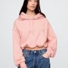 Bluza z kapturem z grubej tkaniny frotté Crop Bubble
