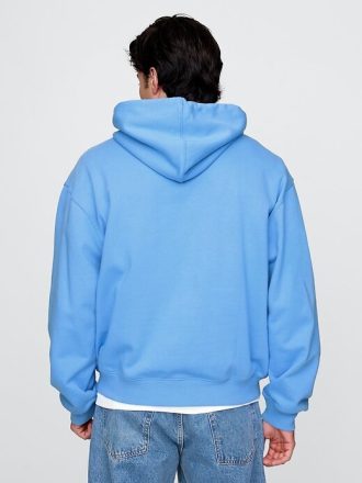 Bluza z kapturem z haftowanym logo Arch o dużej wadze
