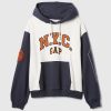 Bluza z kapturem z logo NYC w blokach kolorów Bluza z kapturem z logo NYC w blokach kolorów