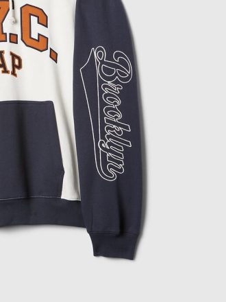 Bluza z kapturem z logo NYC w blokach kolorów