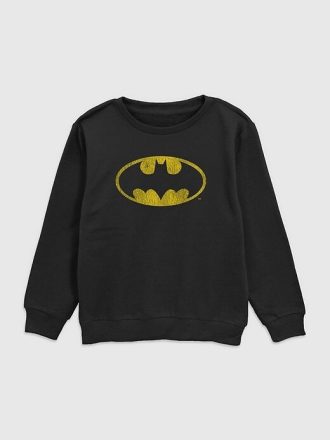 Bluza z okrągłym dekoltem dla malucha DC Comics Batman Vintage Logo Graphic