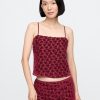 Bluzka Burnout Velvet Crop Cami