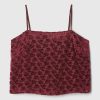 Bluzka Burnout Velvet Crop Cami