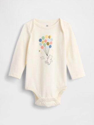 Body z bawełny organicznej Baby First Favorites z grafiką
