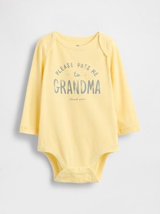 Body z bawełny organicznej Baby First Favorites z grafiką