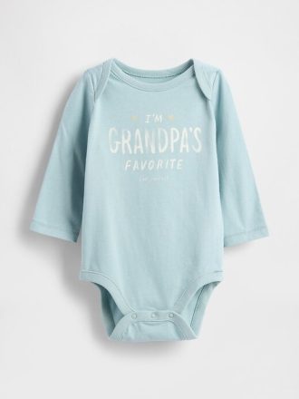 Body z bawełny organicznej Baby First Favorites z grafiką