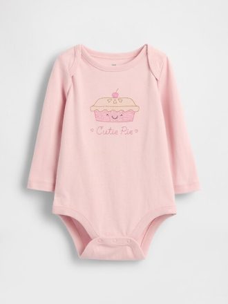 Body z bawełny organicznej Baby First Favorites z grafiką