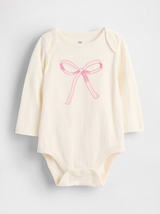 Body z bawełny organicznej Baby First Favorites z grafiką
