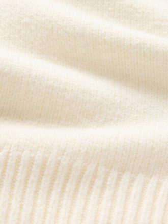 CashSoft Krótki sweter z wysokim dekoltem w serek