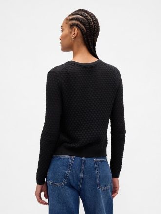 CashSoft Stretch Pointelle Cardigan