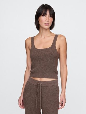 CashSoft Waffle Crop PJ Tank Top
