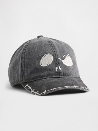 Czapka baseballowa dla dzieci Gap × Disney Tim Burton „Miasteczko Halloween” z czaszką