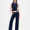 Denim Crop Shell Tank Top