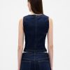 Denim Crop Shell Tank Top