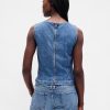 Denim Crop Shell Tank Top