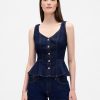 Denimowy top z baskinką Denimowy top z baskinką