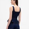 Denimowy top z baskinką Denimowy top z baskinką