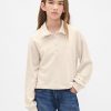 Dziecięca bluza polo z koronką z materiału frotté