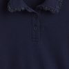 Dziecięca bluza polo z koronką z materiału frotté