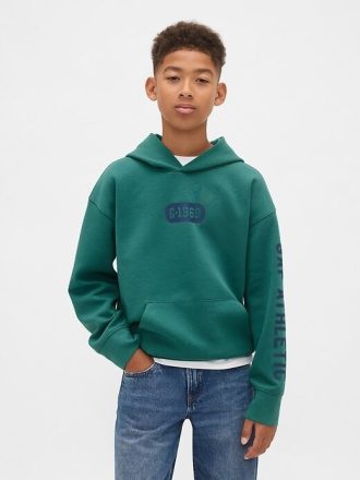 Dziecięca bluza z kapturem GapFit Tech Quick-Dry z logo