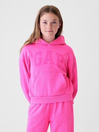 Dziecięca bluza z kapturem i miękkim logo w stylu vintage