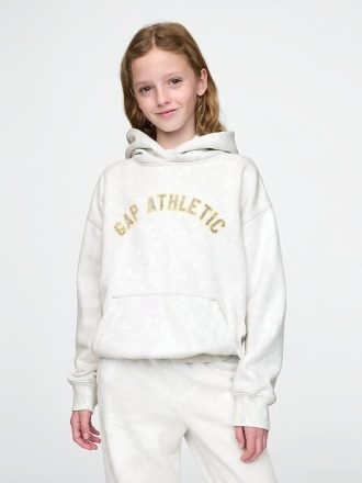 Dziecięca bluza z kapturem i miękkim logo w stylu vintage