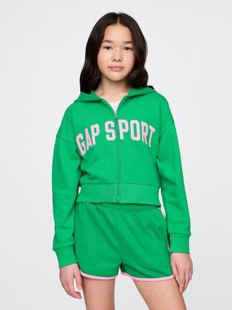 Dziecięca bluza z kapturem VintageSoft Crop zapinana na zamek