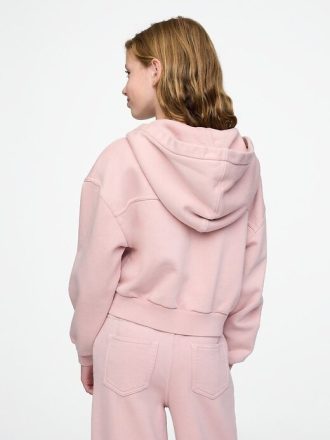 Dziecięca bluza z kapturem VintageSoft Crop zapinana na zamek