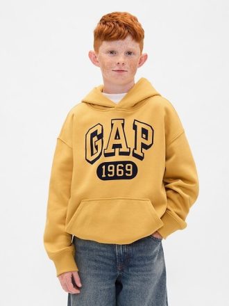 Dziecięca bluza z kapturem VintageSoft z logo