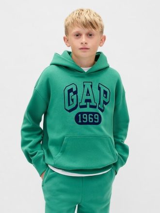Dziecięca bluza z kapturem VintageSoft z logo