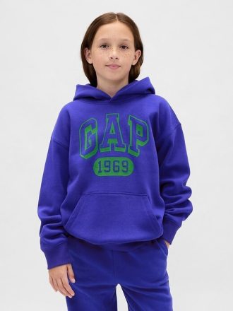 Dziecięca bluza z kapturem VintageSoft z logo