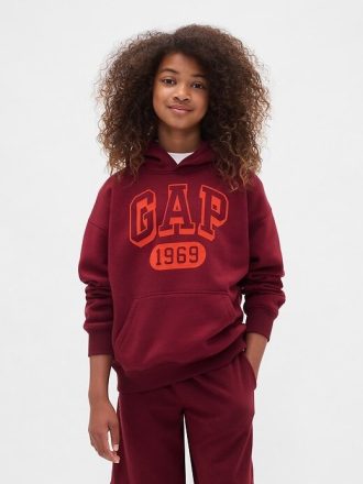 Dziecięca bluza z kapturem VintageSoft z logo