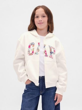 Dziecięca bluza z kapturem VintageSoft z logo na zamek