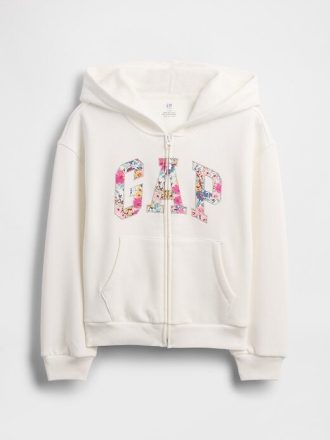 Dziecięca bluza z kapturem VintageSoft z logo na zamek