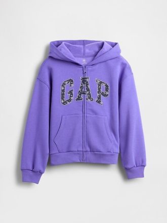 Dziecięca bluza z kapturem VintageSoft z logo na zamek