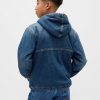 Dziecięca bluza z kapturem z denimu z podszewką Sherpa