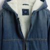 Dziecięca bluza z kapturem z denimu z podszewką Sherpa