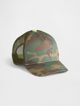 Dziecięca czapka typu trucker w kamuflażu