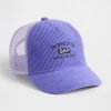 Dziecięca czapka typu trucker z logo i sztruksu