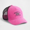 Dziecięca czapka typu trucker z logo i sztruksu