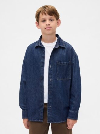 Dziecięca jeansowa koszula oversize