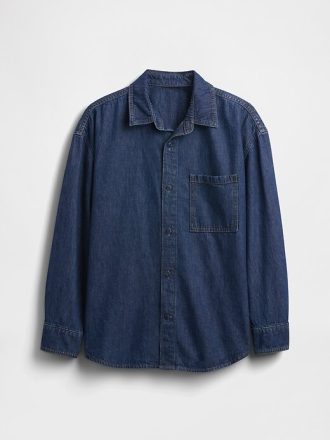 Dziecięca jeansowa koszula oversize
