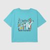 Dziecięca koszulka MTV Butterflies Graphic Boxy Crop