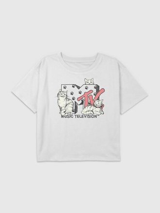 Dziecięca koszulka MTV Cats Graphic Boxy Crop